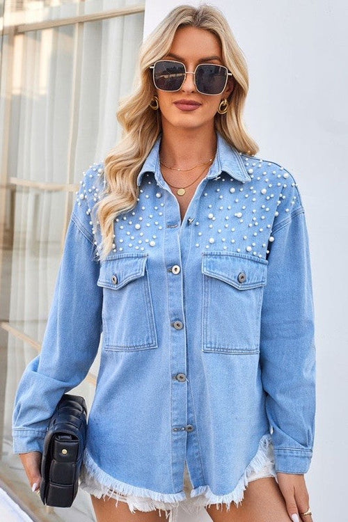 Embellished denim jacket
