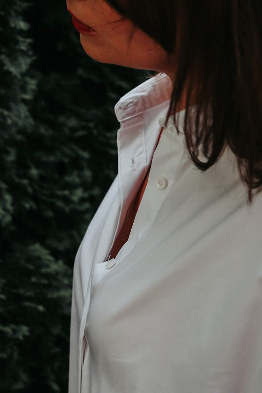 CASUAL SHIRT DRESS WITH POCKETS