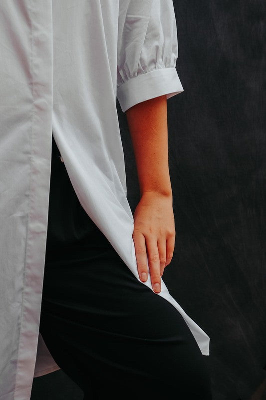 CASUAL SHIRT DRESS WITH POCKETS