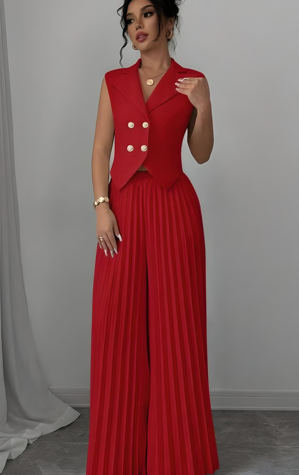 CityMuse Sleeveless Suit Set β Haute Edition 25