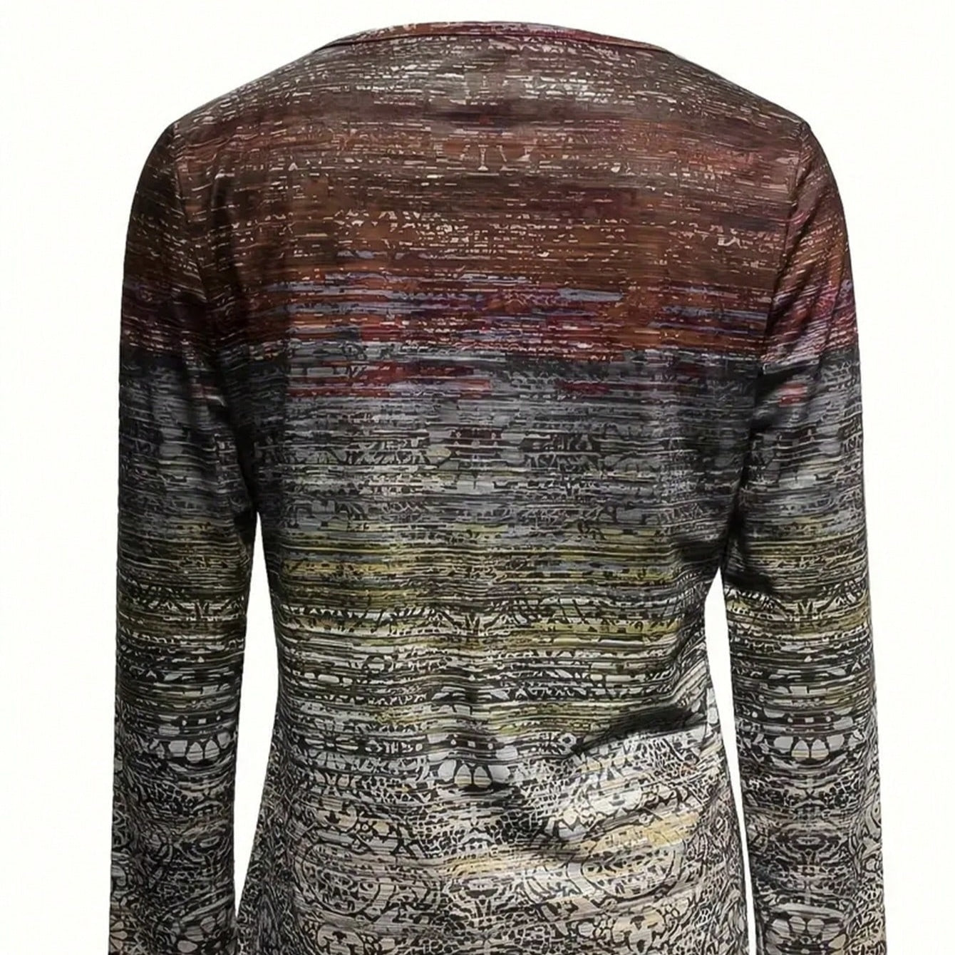 Women Retro Round Neck Printed Long Sleeve T-Shirt Top